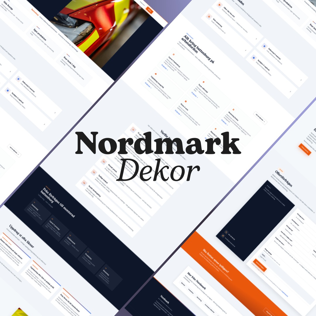 Nordmark Dekor: ny sajt för reflexvinyl och Battenburg på arbetsbilar